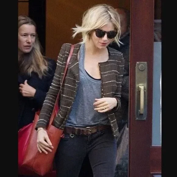 Isabel Marant Etoile Glenn Blazer Black White Boucle Tweed